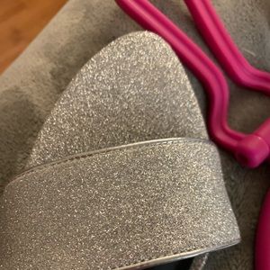 Ladies size 9 Calvin Klein silver heels